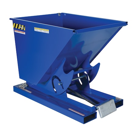 Vestil Light Duty Self-Dump Hopper .50 Cubic Yard 2000 lb Blue D-50-LD